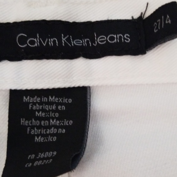 Calvin Klein white jeans 27/4 NWOT - Picture 5 of 6